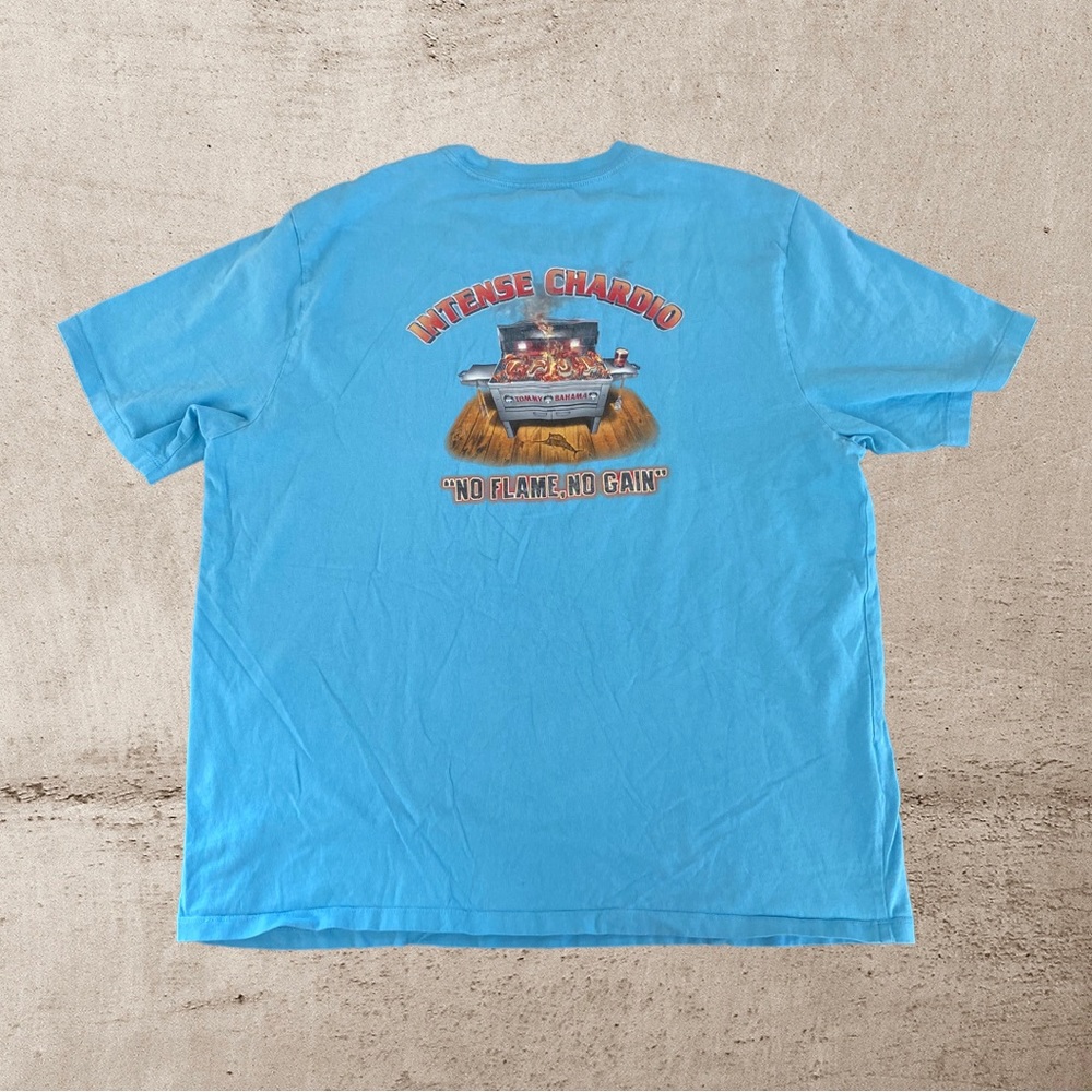 Tommy Bahama Intense Chardio No Flame No Gain Men’s T-Shirt Light Blue XL H14